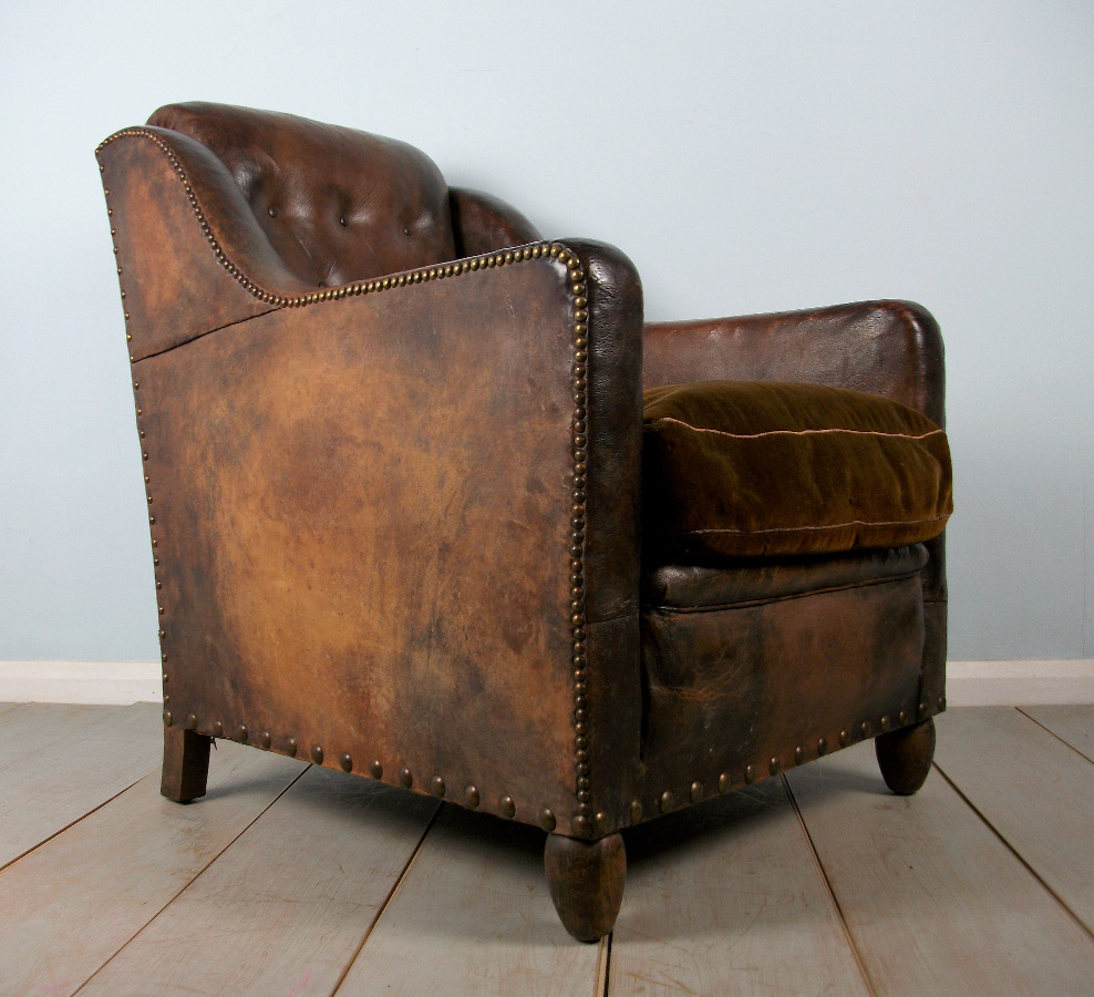 Leather 1930s Deco Club Chair